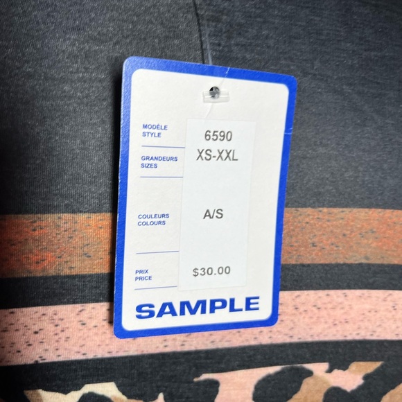 Animal print ladies top long sleeve tee by Carre Noir Size Medium - Picture 9 of 9